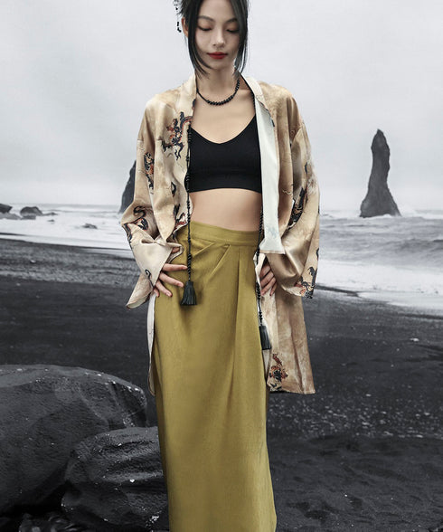 High Waist Straight Skirt